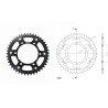 Γρανάζι Τροχού SUPERSPROX/RST-486-44T STEALTH-Μαύρο (520CONV) YZF-R6'06-18,MT09'14-18,YZF1000R1'04-15,FZ-09/FJ-09'14-18,GSX-R750