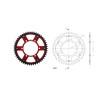 Γρανάζι Τροχού SUPERSPROX/RST-486-44T STEALTH-Κόκκινο (520CONV) YZF-R6'06-18,MT09'14-18,YZF1000R1'04-15,FZ-09/FJ-09'14-18,GSX-R7
