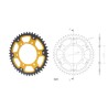 Γρανάζι Τροχού SUPERSPROX/RST-486-44T STEALTH-Χρυσό (520CONV) YZF-R6'06-18,MT09'14-18,YZF1000R1'04-15,FZ-09/FJ-09'14-18,GSX-R750