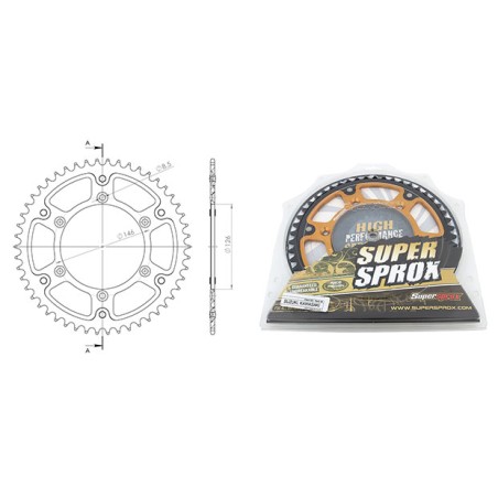 Γρανάζι Τροχού SUPERSPROX/RST-808-49T STEALTH-Χρυσό RMZ250/450'08-16