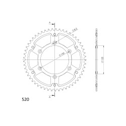 Γρανάζι Τροχού SUPERSPROX/RST-990-53T STEALTH-Πορτοκαλί  (JT897) KTM/EXC-F350