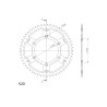 Γρανάζι Τροχού SUPERSPROX/RST-990-53T STEALTH-Πορτοκαλί  (JT897) KTM/EXC-F350