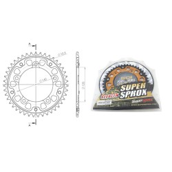 Γρανάζι Τροχού SUPERSPROX/RST-1792-43T STEALTH-Χρυσό DL650V-STROM'07-18