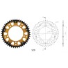 Γρανάζι Τροχού SUPERSPROX/RST-1793-45T STEALTH-Χρυσό DL650/1000VSTROM,GSX-R600/750(520),GSF1200/1250BANDIT(520),TRIUMPH/865SCRAM