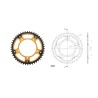 Γρανάζι Τροχού SUPERSPROX/RST-1793-46T STEALTH-Χρυσό DL650/1000VSTROM,GSX-R600/750(520),GSF1200/1250BANDIT(520),TRIUMPH/865SCRAM