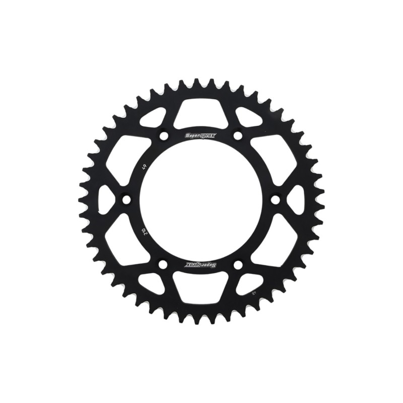 Γρανάζι Τροχού SUPERSPROX/RAL-210-49T  ALUMINIUM-Μαύρο CR250R'92-08,CRF250'11-18,CRF450'20-23