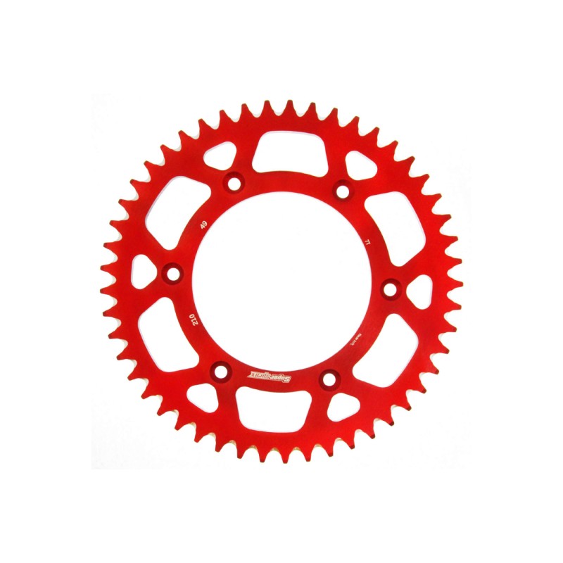 Γρανάζι Τροχού SUPERSPROX/RAL-210-49T  ALUMINIUM-Κόκκινο CR250R'92-08,CRF250'11-18,CRF450'20-23