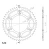 Γρανάζι Τροχού SUPERSPROX/RAL-210-50T  ALUMINIUM-Κόκκινο CRF230'03-19,CRF250F'19-23