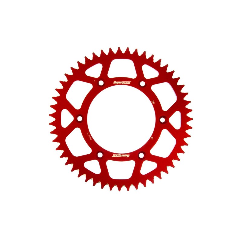 Γρανάζι Τροχού SUPERSPROX/RAL-210-51T  ALUMINIUM-Κόκκινο CR125'83-02,CRF250F'04-10,CRF450M/L'19-23