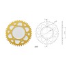 Γρανάζι Τροχού SUPERSPROX/RAL-486-44T  ALUMINIUM-Χρυσό MT-03,Z300'16-19