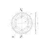 Γρανάζι Τροχού SUPERSPROX/RAL-990-45T ALUMINIUM-Μαύρο (JT897) KTM/EXC-F350-450'12-23