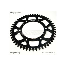 Γρανάζι Τροχού SUPERSPROX/RAL-990-50T  ALUMINIUM-Μαύρο KTM/EXC125-250-300'12-17