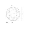 Γρανάζι Τροχού SUPERSPROX/RAL-990-50T ALUMINIUM-Πορτοκαλί (JTR897) KTM/EXC125-250-300'12-17