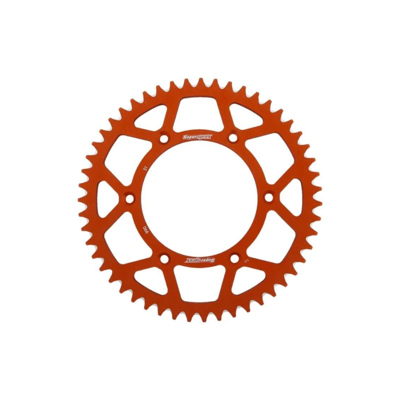 Γρανάζι Τροχού SUPERSPROX/RAL-990-51T ALUMINIUM-Πορτοκαλί (JTR897) KTM/EXC125-250-300'20-23