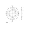 Γρανάζι Τροχού SUPERSPROX/RAL-990-51T ALUMINIUM-Πορτοκαλί (JTR897) KTM/EXC125-250-300'20-23