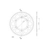 Γρανάζι Τροχού SUPERSPROX/RAL-990-53T ALUMINIUM-Πορτοκαλί (JT897) KTM/EXC-F350-450'12-23