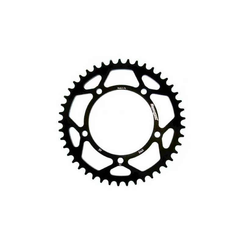 Γρανάζι Τροχού SUPERSPROX/RAL-1793-45T ALUMINIUM-Μαύρο DL650/1000VSTROM,GSX-R600/750(520),GSF1200/1250BANDIT(520),TRIUMPH/865SCR