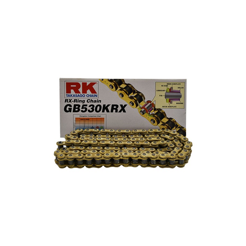 Αλυσίδα RK-M GB/GR530KRX-110L Χρυσή W/CLFZ (RIVET TYPE)