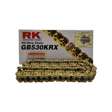 Αλυσίδα RK-M GB/GR530KRX-110L Χρυσή W/CLFZ (RIVET TYPE)