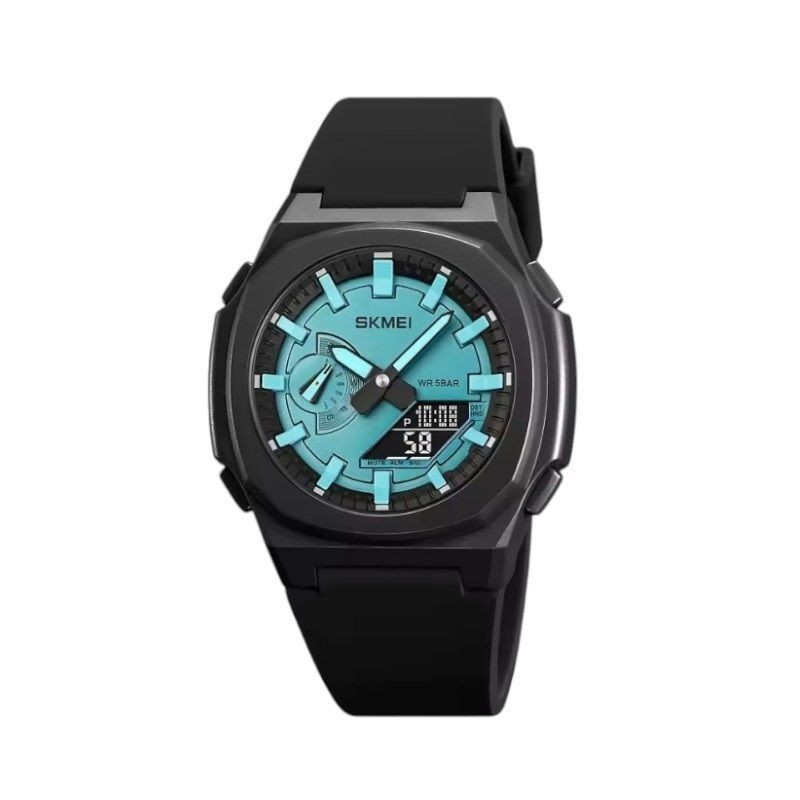 Ψηφιακό/αναλογικό ρολόι χειρός – Skmei - 2091 - Light Blue/Black screen