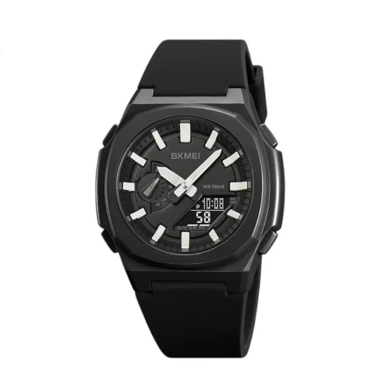 Ψηφιακό/αναλογικό ρολόι χειρός – Skmei - 2091 - White/Black screen
