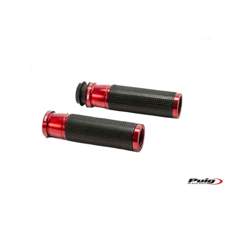 Χειρολαβές PUIG 6326R 119MM-94GR HI-TECH ASCENT Κόκκινες UNIVERSAL