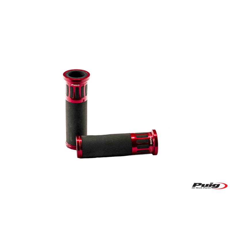 Χειρολαβές PUIG 5879R 119MM-64GR HI-TECH RACING Κόκκινες UNIVERSAL