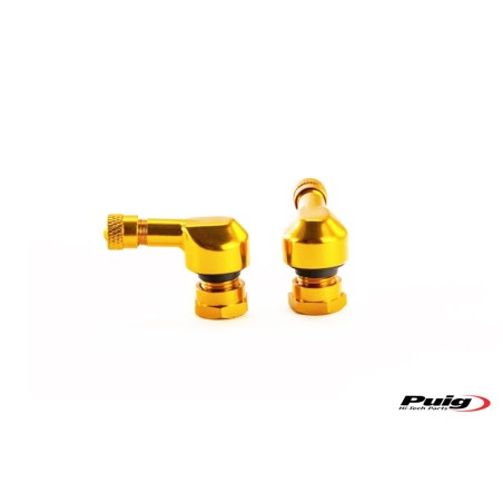 Βαλβίδες Αγωνιστικές  90μοιρών PUIG 8100G Χρυσές 8,3MM-8GR UNIVERSAL