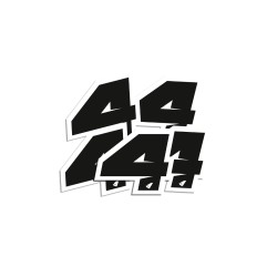 Αυτοκόλλητα UFO AD02481K4 H.10 RACING Νο. 4  Μαύρα