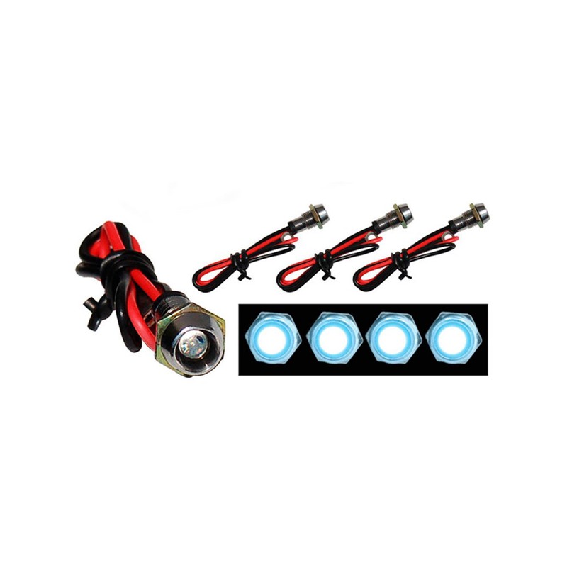 ΒΙΔΕΣ ΜΕ LED ΛΕΥΚΟ ΚΑΙ ΚΑΛΩΔΙΩΣΗ 4 ΤΜΧ.