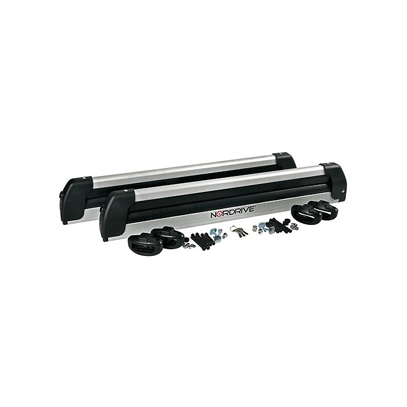 Nordrive - Βάση Σκι Οροφής Pro‑Slider EVO PS‑60 Silver σε Ασημί Χρώμα με Αντικλεπτικό Σύστημα και Συρόμενη Λειτουργία σε Διαστάσ