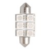 ΛΑΜΠΑΚΙΑ ΠΛΑΦΟΝΙΕΡΑΣ C5W/C10W 12V 1,44W SV8,5 36mm PREMIUM LED 6xSMD5050 ΜΠΛΕ M-TECH - 1 ΤΕΜ.
