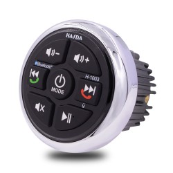 HASDA H-1003 ΑΔΙΑΒΡΟΧΟ ΣΤΡΟΓΓΥΛΟ ΜΑΥΡΟ BLUETOOTH CONTROLLER - A2DP