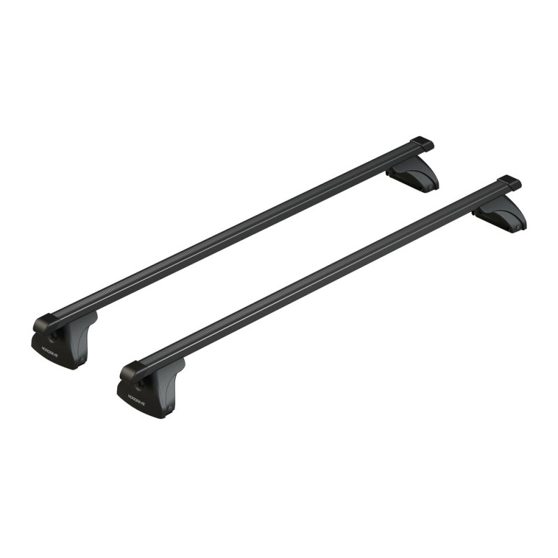 ΜΠΑΡΕΣ ΟΡΟΦΗΣ ΣΙΔΗΡΟΥ QUADRA L 127 cm MAX-LOAD ΣΕΤ ΣΕ ΜΑΥΡΟ ΧΡΩΜΑ ΜΕ ΠΡΟΣΤΑΤΕΥΤΙΚΑ ΚΑΠΑΚΙΑ ΑΚΡΩΝ EVOS LP ΓΙΑ ΑΠΛΗ ΟΡΟΦΗ NORDRIVE