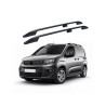 ΜΠΑΡΕΣ ΟΡΟΦΗΣ ΓΙΑ  OPEL COMBO / PEUGEOT PARTNER / RIFTER 2019+ ΠΑΡΑΛΛΗΛΕΣ ΑΛΟΥΜΙΝΙΟΥ L1 ΜΑΥΡΕΣ ΟMTEC - 2 TEM.