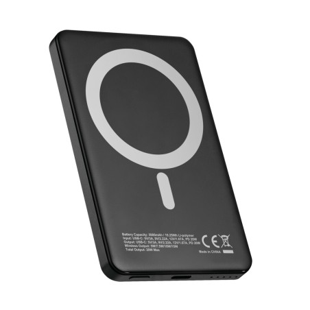 Μαγνητικός, Φορητός Φορτιστής - Power bank Mag Power 5000 της σειράς Optiline για Ασύρματη και Ενσύρματη  φόρτιση συσκευών με θύ