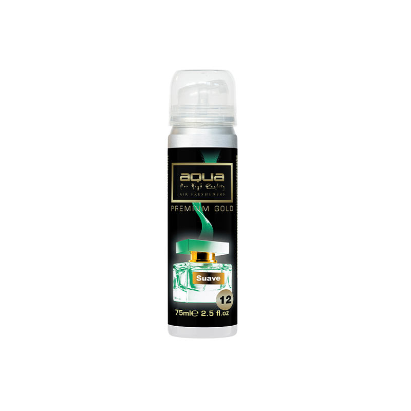 Aqua - ΑΡΩΜΑΤΙΚΟ ΑΥΤΟΚΙΝΗΤΟΥ ΣΕ ΣΠΡΕΙ (SPRAY) ΜΕ ΑΡΩΜΑ SUAVE PREMIUM GOLD SERIES 75ml AQUA - 1 TEM. (10-806/AQ)