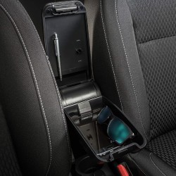 Ολοκληρωμένος Τεμπέλης Καθίσματος ARMSTER 3 SEAT MOUNTED για Citroen C4 LHD 2021+ από Πλαστικό και Vegan Δέρμα σε Μαύρο Χρώμα RA