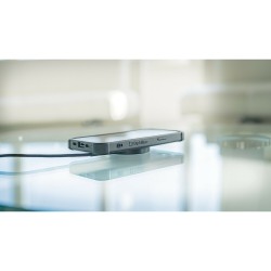 Μαγνητικός, Ασύρματος Φορτιστής Mag Wireless Charging Pad 3 in 1 της σειράς Optiline για Qi Ασύρματη φόρτιση συσκευών με θύρα US