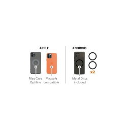 Μαγνητικός, Ασύρματος Φορτιστής Mag Wireless Charging Pad 3 in 1 της σειράς Optiline για Qi Ασύρματη φόρτιση συσκευών με θύρα US