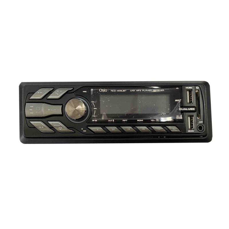 RADIO 1 DIN DUAL USB/FM/SD/MP3/WMA/BLUETOOTH 180W ΜΕ ΕΠΙΛΟΓΗ ΦΩΤΙΣΜΟΥ 3 ΧΡΩΜΑΤΩΝ & ΧΕΙΡΙΣΤΗΡΙΟ OSIO - 1 τεμ.