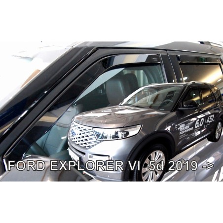 ΑΝΕΜΟΘΡΑΥΣΤΕΣ ΓΙΑ FORD EXPLORER EV 5D (ΗΛΕΚΤΡΙΚΟ) 2023+ ΣΕΤ ΑΥΤΟΚΙΝΗΤΟΥ ΑΠΟ ΕΥΚΑΜΠΤΟ ΦΙΜΕ ΠΛΑΣΤΙΚΟ HEKO - 4 ΤΕΜ