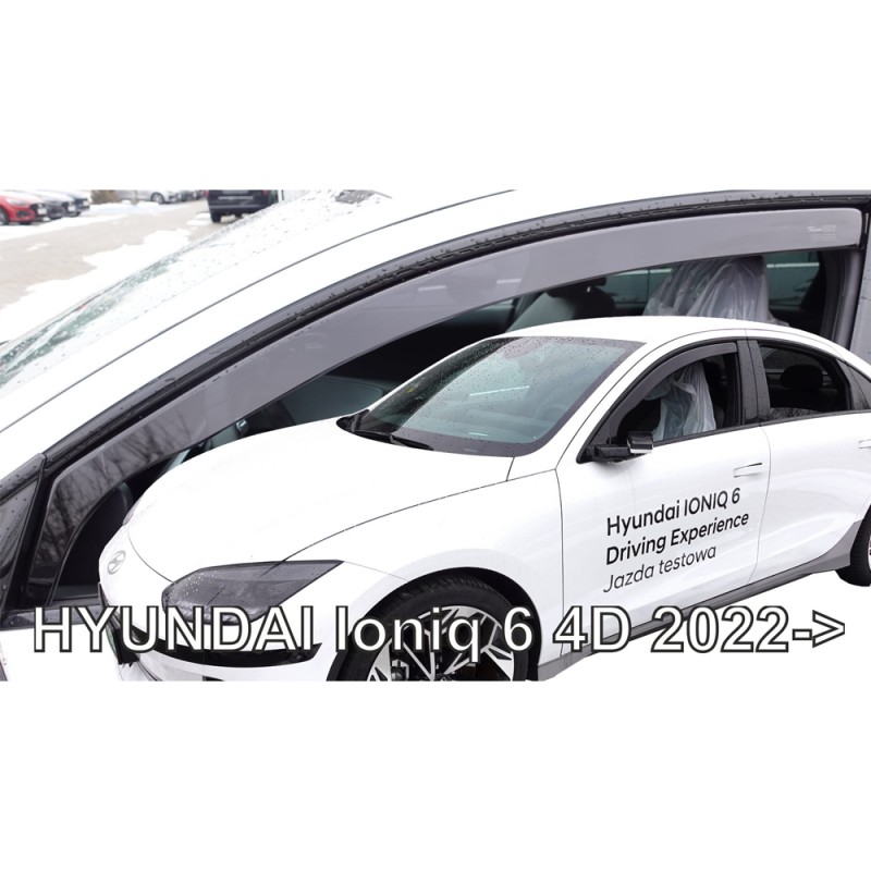 ΑΝΕΜΟΘΡΑΥΣΤΕΣ ΓΙΑ HYUNDAI IONIQ 6 4D 2022+ ΣΕΤ ΑΥΤΟΚΙΝΗΤΟΥ ΑΠΟ ΕΥΚΑΜΠΤΟ ΦΙΜΕ ΠΛΑΣΤΙΚΟ HEKO - 4 ΤΕΜ
