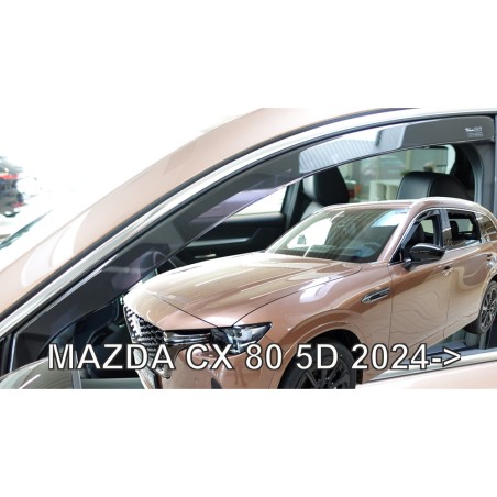 ΑΝΕΜΟΘΡΑΥΣΤΕΣ ΓΙΑ MAZDA CX 80 5D 2024+ ΣΕΤ ΑΥΤΟΚΙΝΗΤΟΥ ΑΠΟ ΕΥΚΑΜΠΤΟ ΦΙΜΕ ΠΛΑΣΤΙΚΟ HEKO - 4 ΤΕΜ.