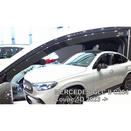 ΑΝΕΜΟΘΡΑΥΣΤΕΣ ΓΙΑ MERCEDES GLC COUPE II C254 5D 2023+ ΖΕΥΓΑΡΙ ΑΠΟ ΕΥΚΑΜΠΤΟ ΦΙΜΕ ΠΛΑΣΤΙΚΟ HEKO - 2 ΤΕΜ.