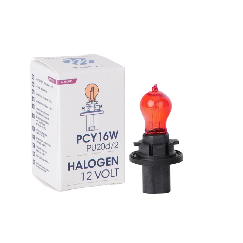 ΛΑΜΠΑΚΙ LED PCY16W 12V PU20d/2 16W ΠΟΡΤΟΚΑΛΙ M-TECH - 1 ΤΕΜ.