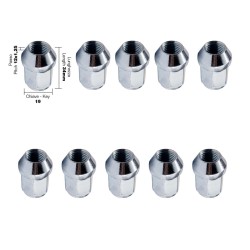Simoni Racing - ΠΑΞΙΜΑΔΙ ΚΩΝΙΚΟ 12x1,25 (34mm) (19) 10ΤΕΜ.