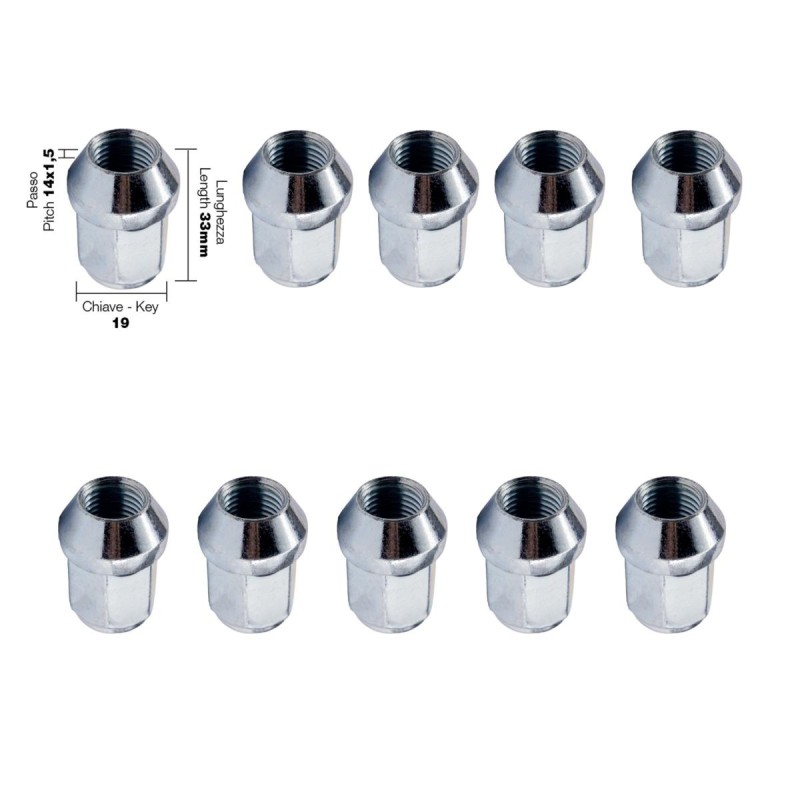 Simoni Racing - ΠΑΞΙΜΑΔΙ ΚΩΝΙΚΟ 14x1,5 (33mm) (19) 10ΤΕΜ.