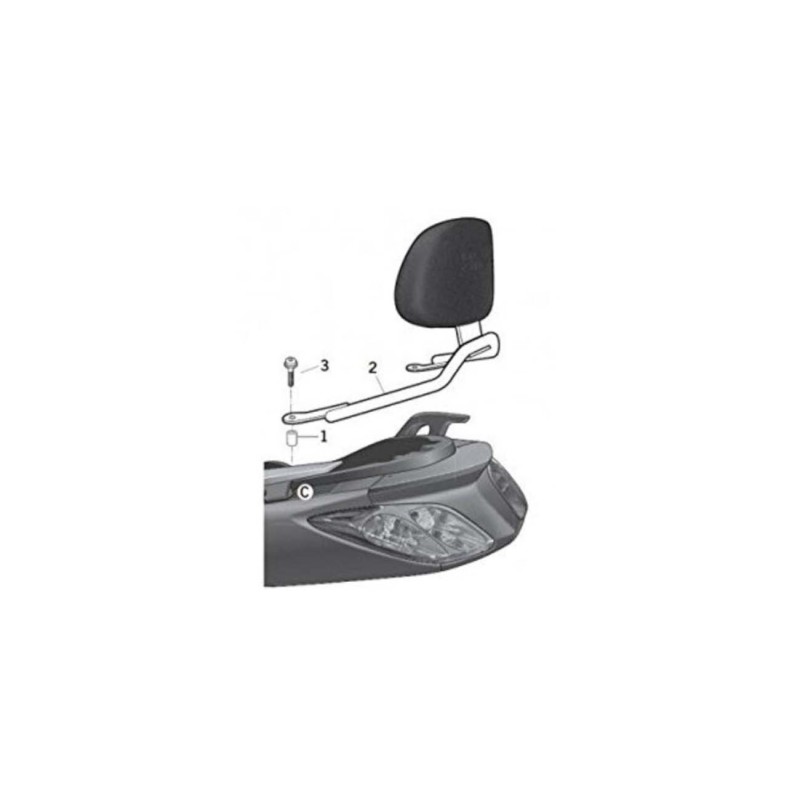 Αξεσουάρ SHAD Y0XM20RN (Κάγκελα Πλάτης) YAMAHA X-MAX 125/250 '10-13