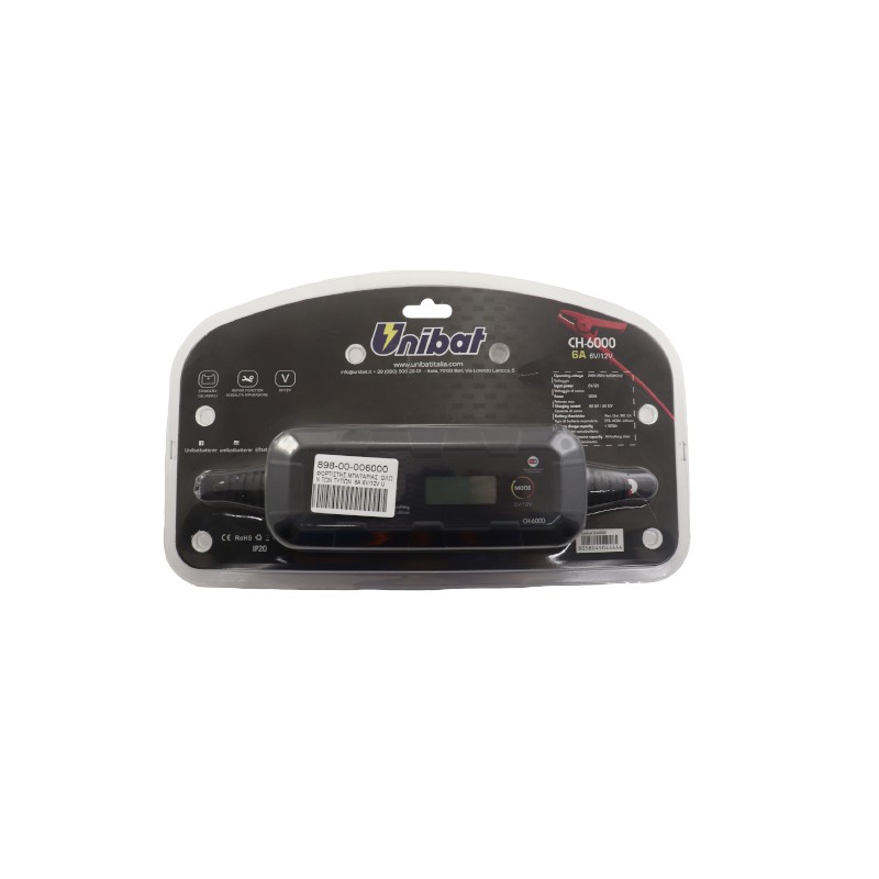 Φορτιστής Μπαταρίας  Όλων των Τύπων  6A 6V/12V UNIBAT CH-6000 (& Συντηρητής)  LITHIUM,LEAD ACID,AGM,GEL